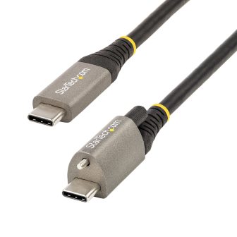 StarTech.com Cable de 1m USB-C con Tornillo Superior de Fijación…