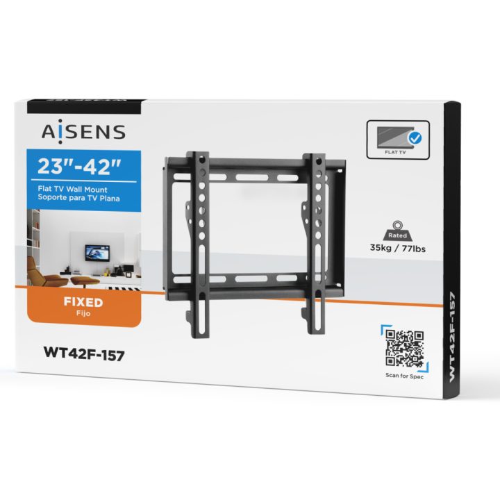 AISENS Suporte Eco Ultra Fino Para Monitor/TV 35kg De 23-42, Preto