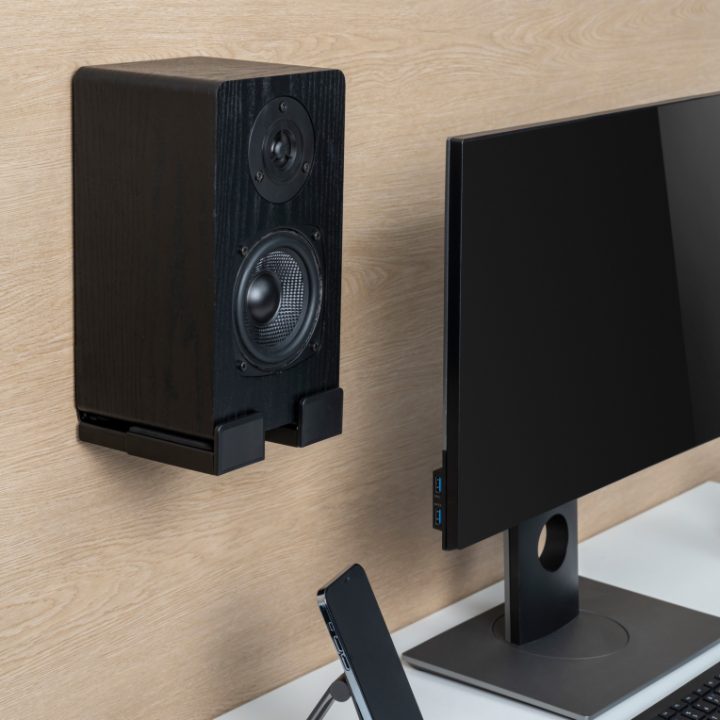 AISENS Universal Wall Mount for Soundbar, Black