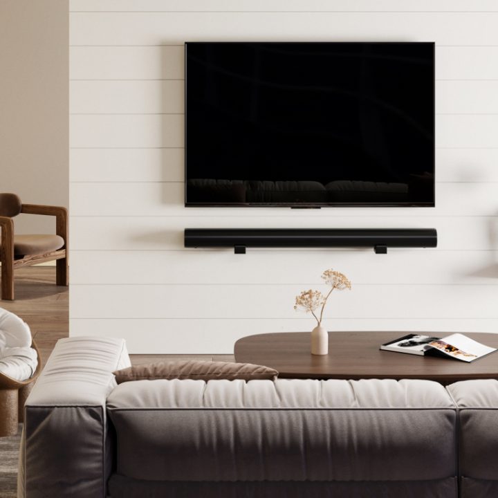 AISENS Universal Wall Mount for Soundbar, Black