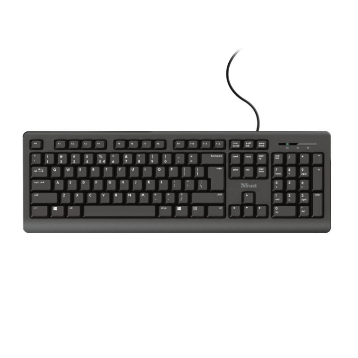 Trust TK-150 Universal USB QWERTY Spanish Keyboard Black