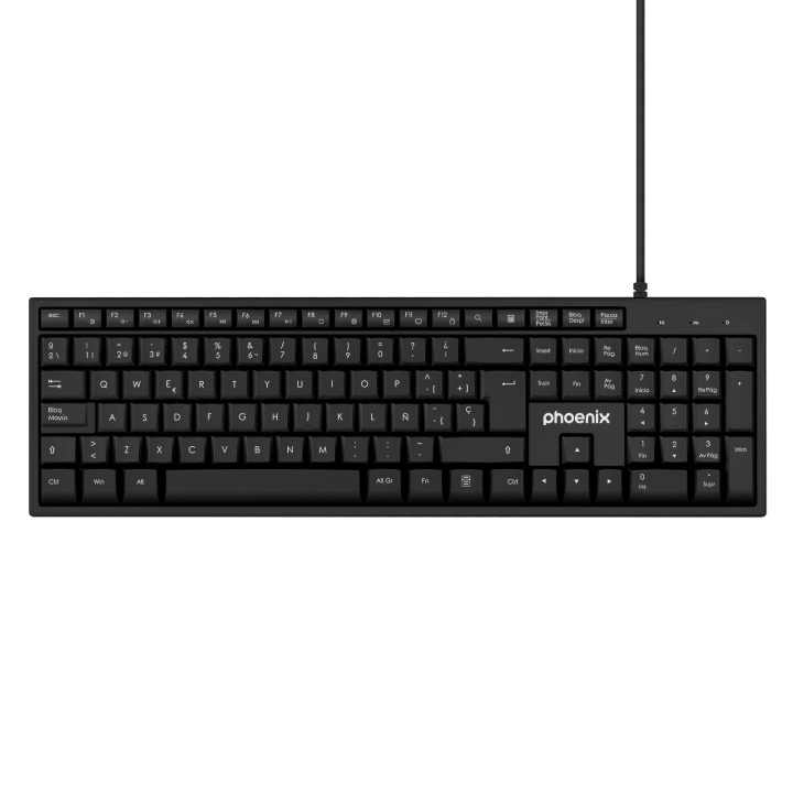 Phoenix technologies Phoenix K100 teclado multimédia USB preto qwerty…