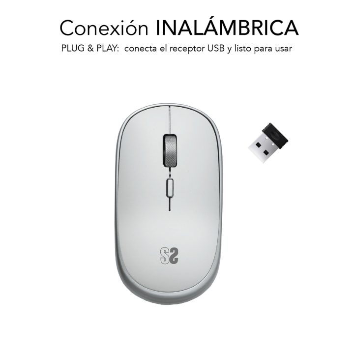Rato sem fios Subblim Submo - RFM0001 prata