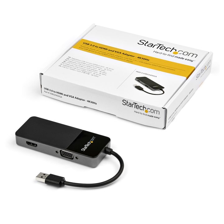 StarTech.com USB 3.0 to HDMI / VGA Adapter Cable - 4K 1080 - External…