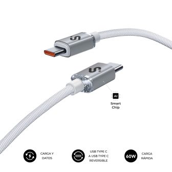 Subblim Optimus 60W C-C 2m white cable (SUBCAB-C06011)