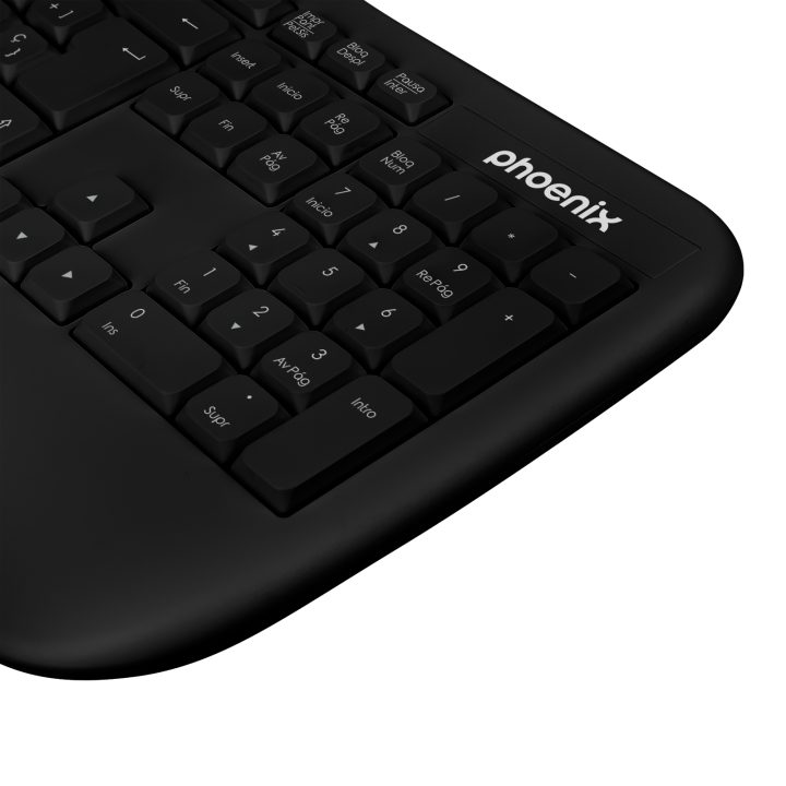 Phoenix technologies Phoenix K201 teclado ergonomico inalambrico…