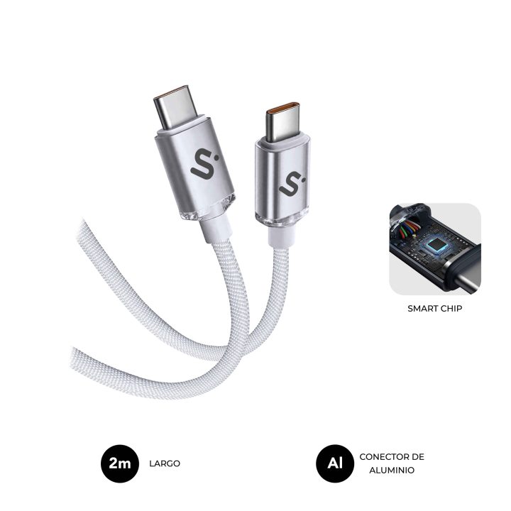 Cabo Subblim Optimus 60W C-C 2m branco (SUBCAB-C06011)