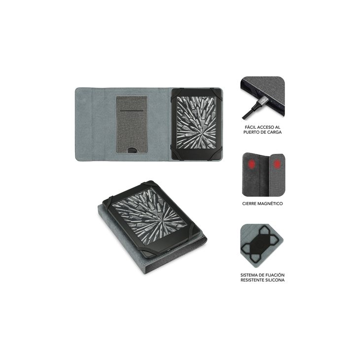 Subblim capa para ebook clever stand 6'' cinzenta (SUB-CUE-1EC100)