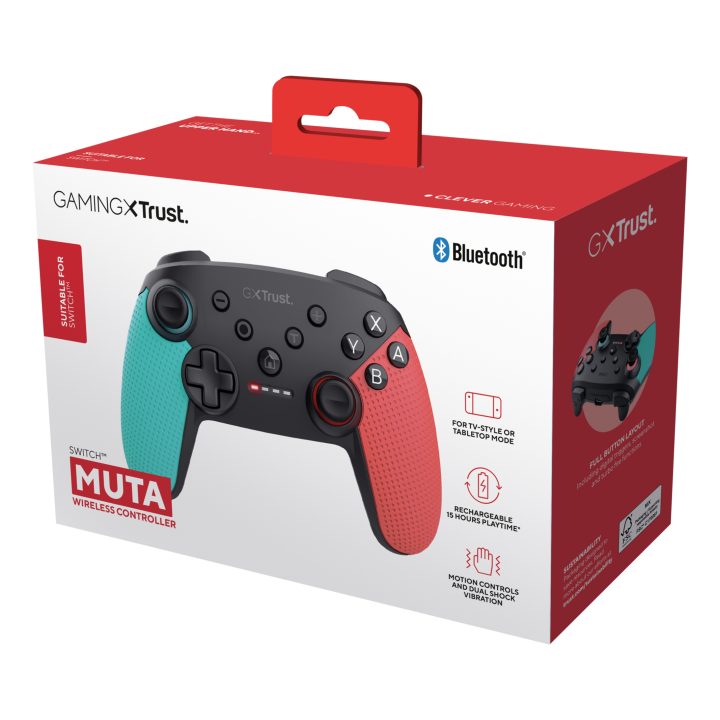 Trust GXT 1246B Muta Negro, Azul, Rojo Bluetooth Gamepad Nintendo…