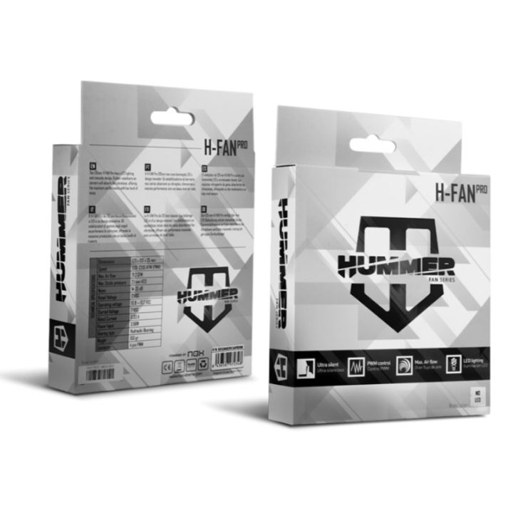 NOX h-fan pro 2200RPM-pwm 120x120 Fan (NXHUMMERHFANPROWN)