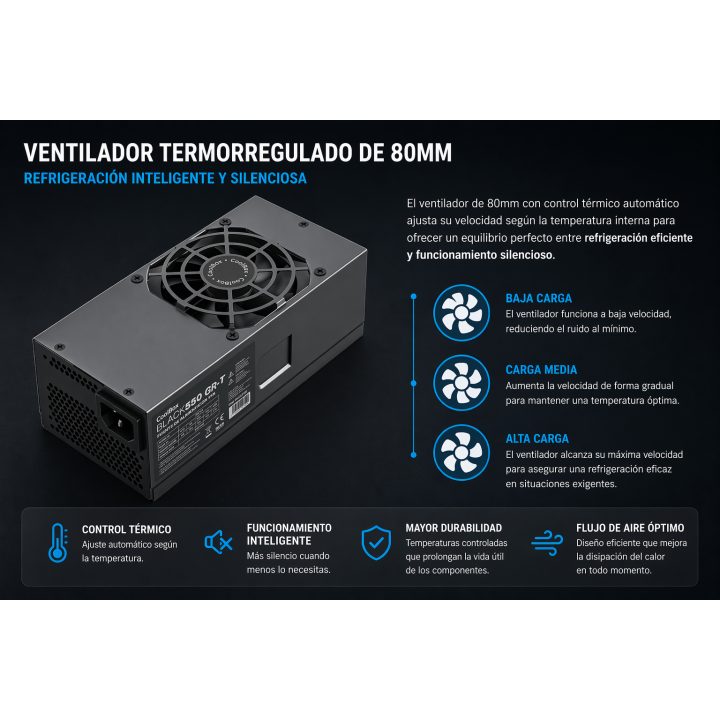 CoolBox TFX POWER SUPPLY TFX BLACK550 GR-T 550W BLACK