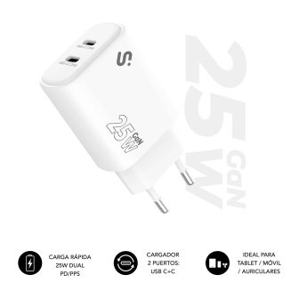 Carregador GaN 25W USB-C+c Subblim (SUBCHG-6G2520)