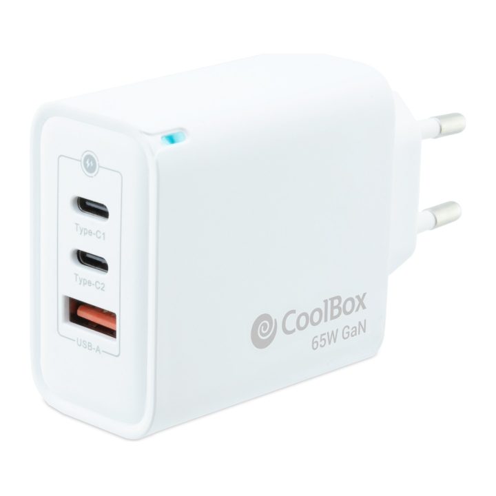 CoolBox GAN 65W WALL CHARGER USB-C/USB-C/USB-A