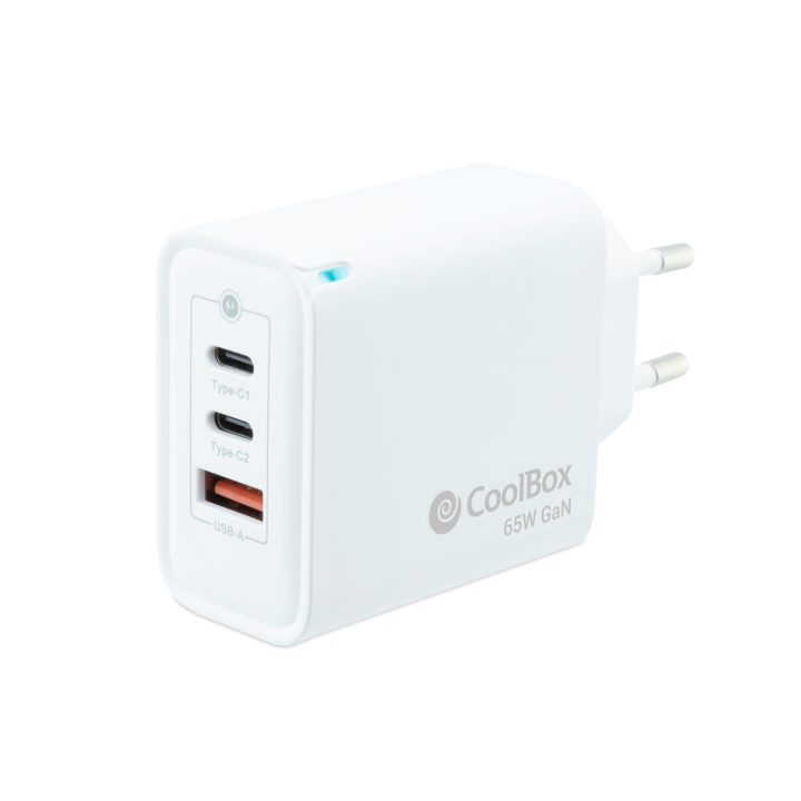 CoolBox GAN 65W WALL CHARGER USB-C/USB-C/USB-A
