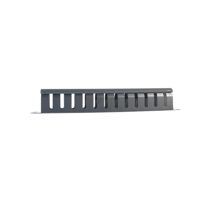2LAN 19" 1U Metal Cable Pass-Through Panel with Cover (ARAPCMN01)