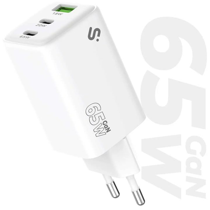 Carregador GaN 65W USB-C+c+a Subblim (SUBCHG-6G6530)