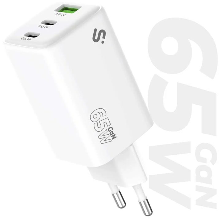 Subblim GaN 65W charger USB-C+c+a (SUBCHG-6G6530)