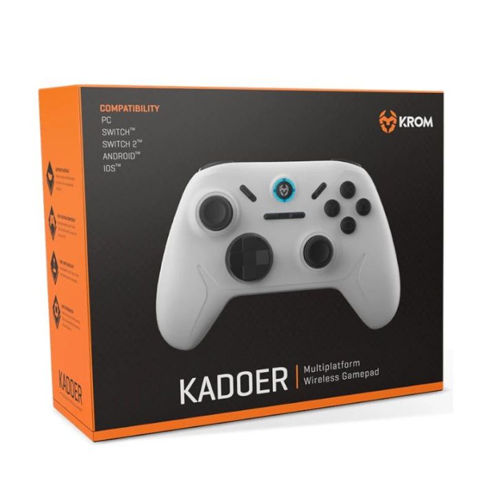 Krom Gamepad KADOER Wireless Mult Plat. 5.0 Branco (NXKROMKADOERWH)