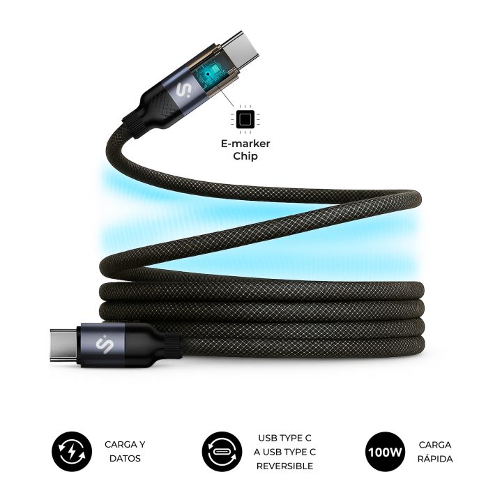 Subblim PowerMag LED 100W C-C 2m power cable (SUBCAB-C10090)
