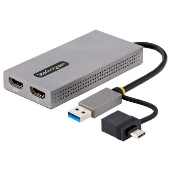 StarTech.com Adaptador de USB a HDMI Doble, USB A/C a 2 Pantallas…