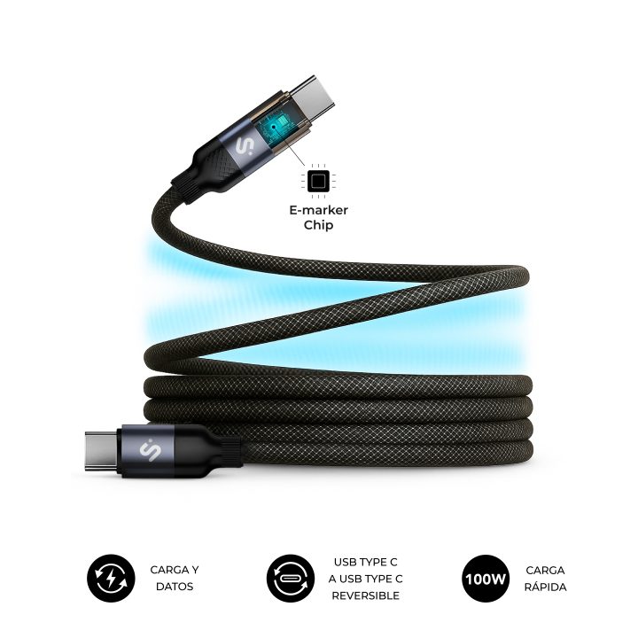 Cabo de alimentação Subblim powermag LED 100W c-c 2m (SUBCAB-C10090)