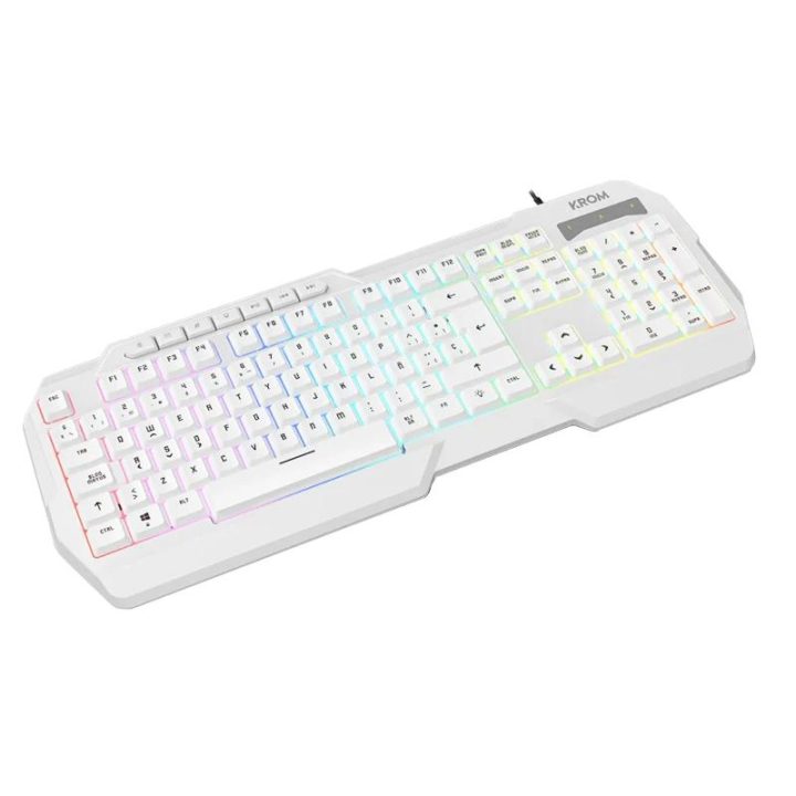 Krom KENTA PC Combo Gaming 4 en 1 RGB Blanco (NXKROMKENTASPWH)
