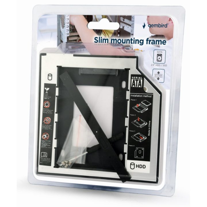 Gembird MF-95-01 painel de baía de disco rígido 5,25" Painel de…