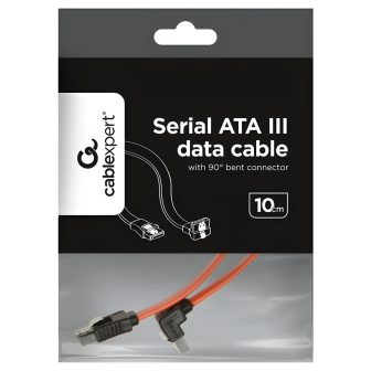 Gembird CC-SATAM-DATA90 cable de SATA 0,5 m Negro, Rojo