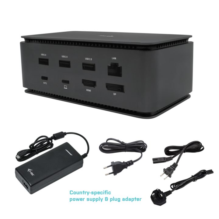 i-tec Estação de ancoragem USB4 em metal Dual 4K HDMI DP com Power…