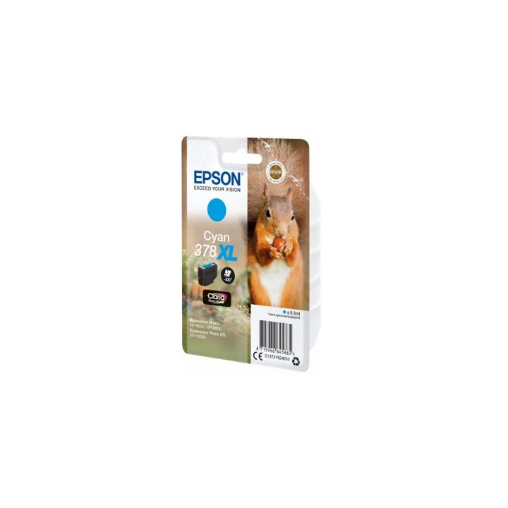 Epson Squirrel Cyan 378XL Claria Photo HD Ink