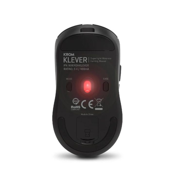 Krom KLEVER Ultra-light Wireless Gaming Mouse Black (NXKROMKLEVERBK)