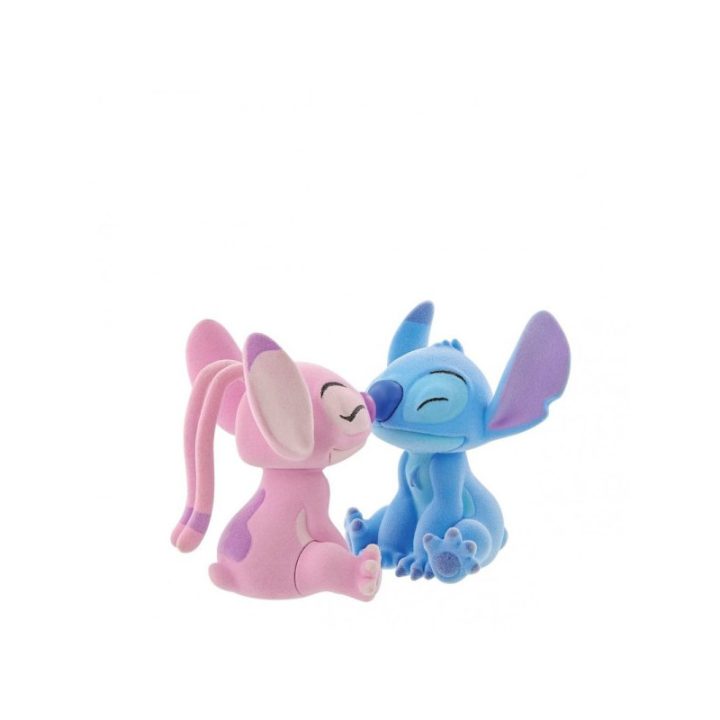 Pack of 2 Flocked Enesco Disney Stitch and Angel Kiss Figures…