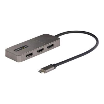 StarTech.com Adaptador USB-C de 3 Puertos Multimonitor - Hub MST USB…