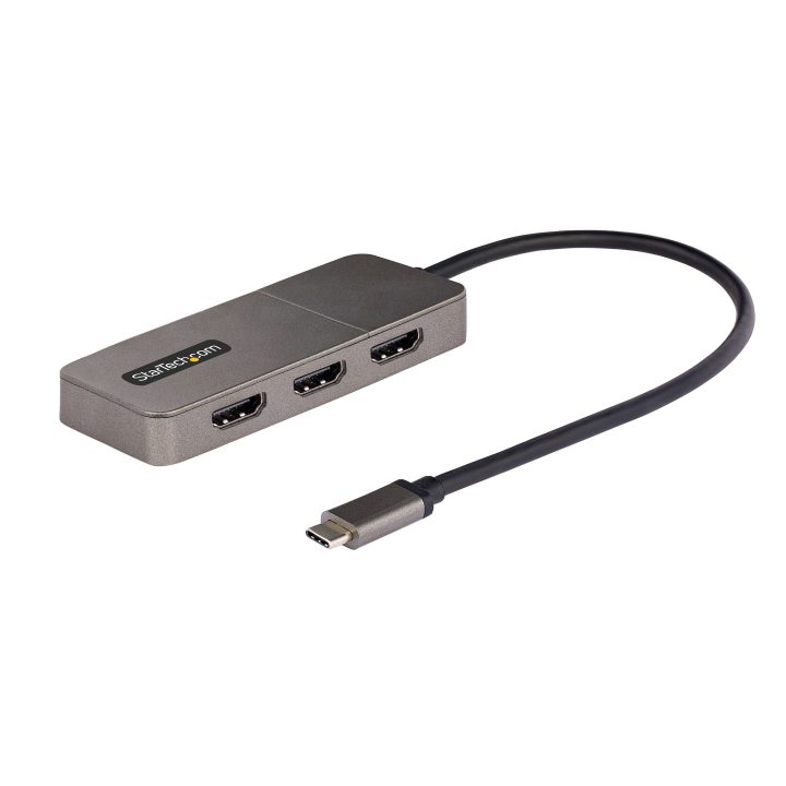 StarTech.com 3-Port Multi-Monitor USB-C Adapter - MST USB Type-C to 3…