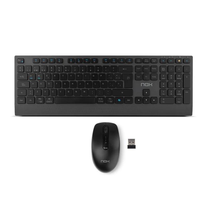 NOX LITE DUO Wireless Keyboard + Mouse Black (NXLITEDUOSP)