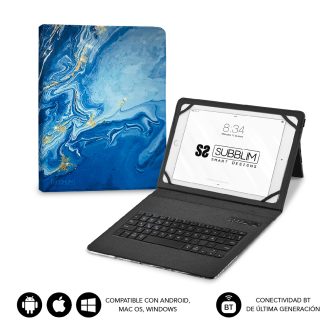 Subblim Keytab Pro BT Trendy Blue Marble Keyboard Case (SUBKT5-BTTB01)