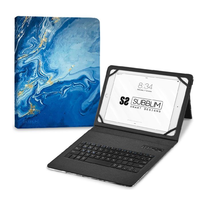 Subblim Keytab Pro BT Trendy Blue Marble Keyboard Case (SUBKT5-BTTB01)
