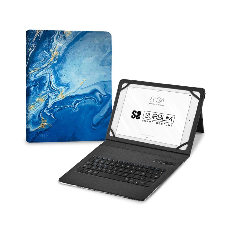Subblim Funda con Teclado Keytab Pro BT Trendy Marmol Azul…