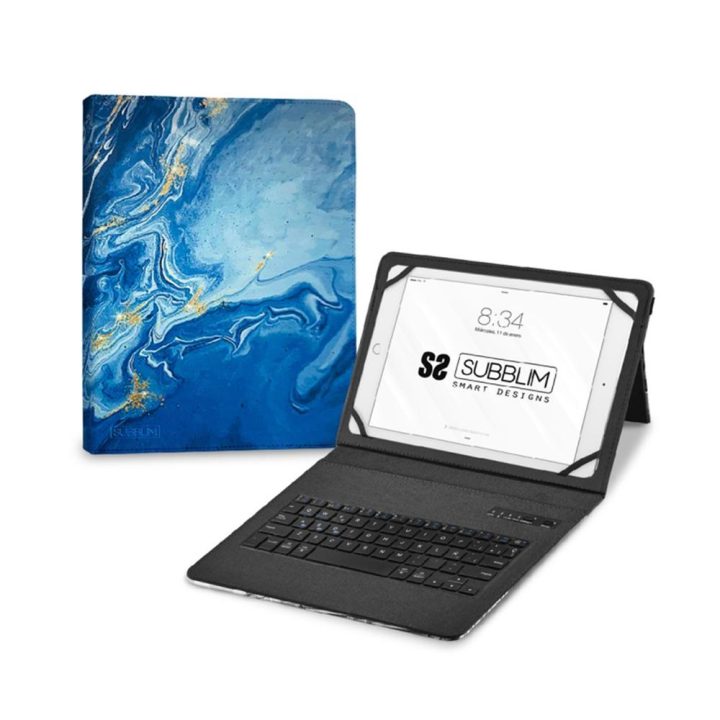 Subblim Capa com Teclado Keytab Pro BT Trendy Marmol Azul…