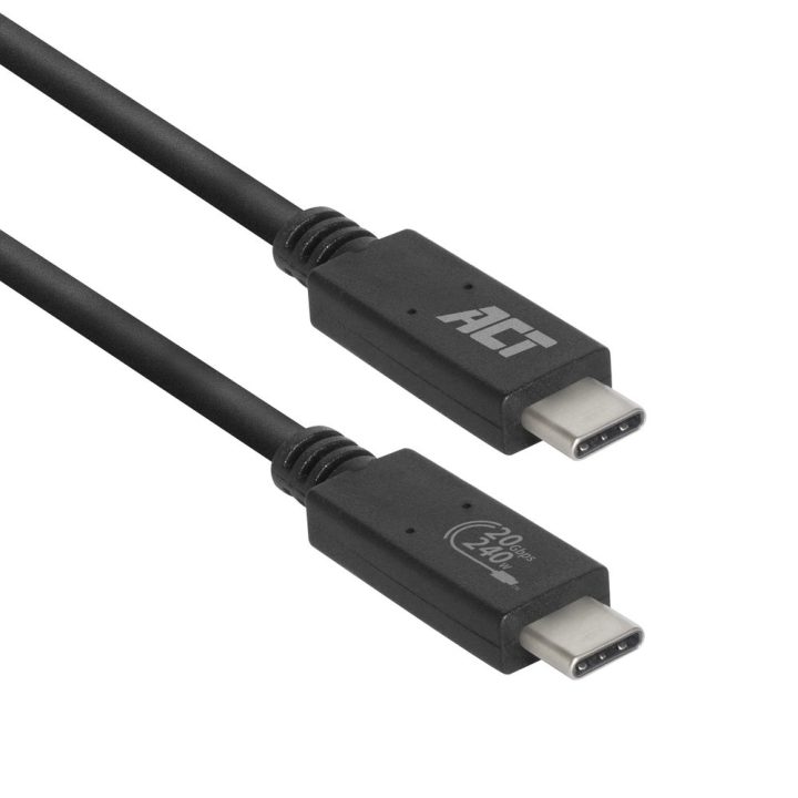 ACT AC7431 cabo USB USB4 Gen 2x2 1 m USB C 20 Gbit/s 240 W Preto