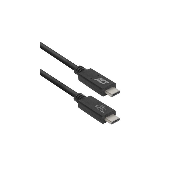 ACT AC7431 USB USB4 Gen 2x2 cable 1 m USB C 20 Gbit/s 240 W Black