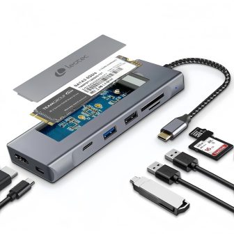 Leotec Docking Station 8 em 1 com ranhura M.2 para SSD (LEDS07)