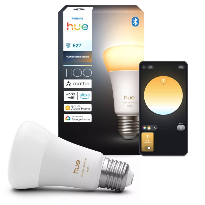 Philips Hue White ambiance Smart Bulb A60 - E27 - 1100