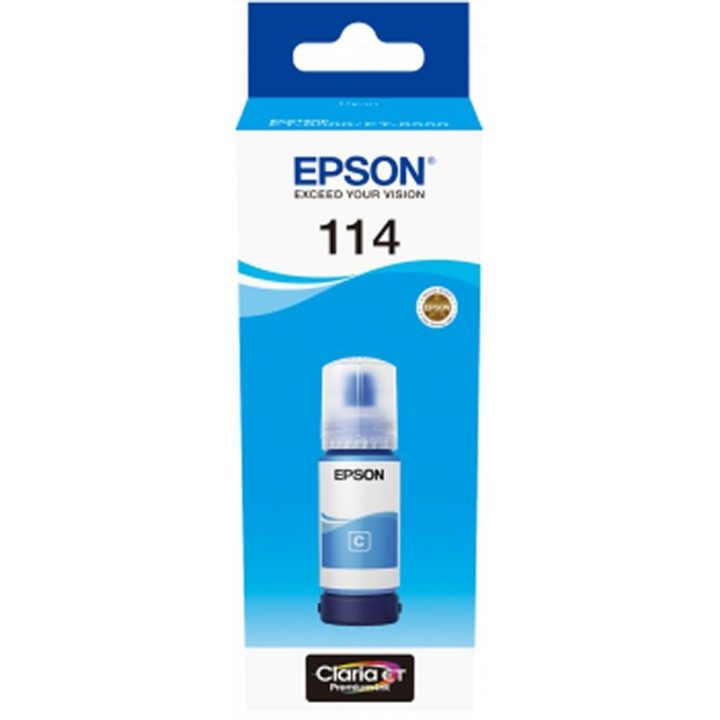 Garrafa de tinta ciano Epson 114 EcoTank