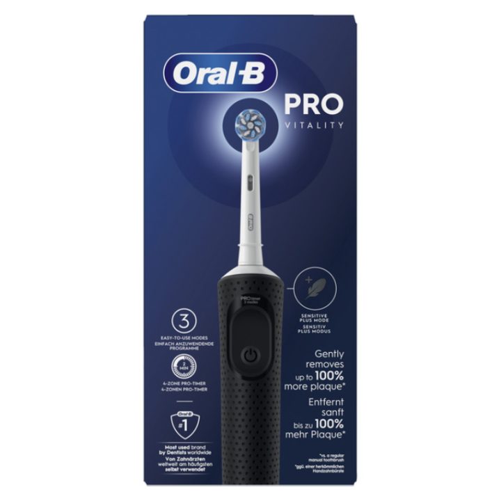 Braun Vitality Pro Escova de dentes oscilante para adultos Preto