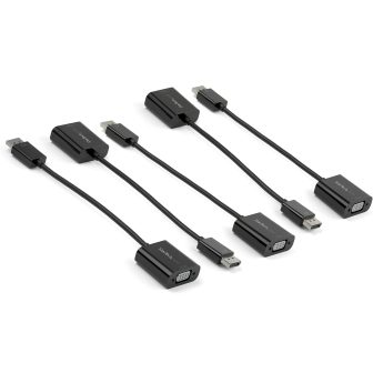 StarTech.com 5-Pack DisplayPort to VGA Adapters - Active DisplayPort…