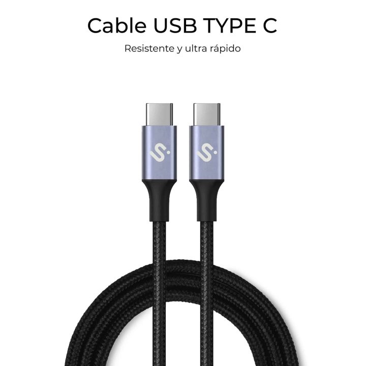 Cabo Subblim cable plus 100W c-c 1m preto (SUBCAB-C10001)