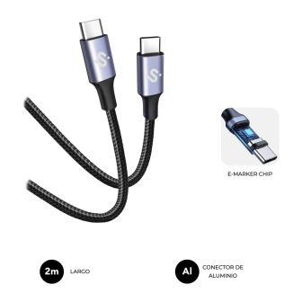 Cabo Subblim cable plus 100W c-c 2m preto (SUBCAB-C10002)