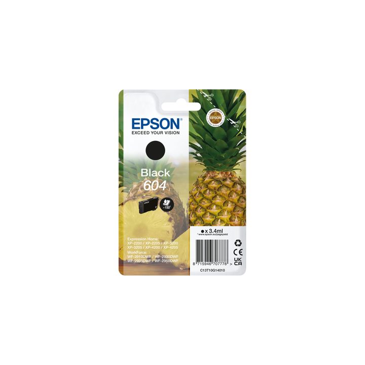 Epson 604 Pineapple Singlepack Black Ink