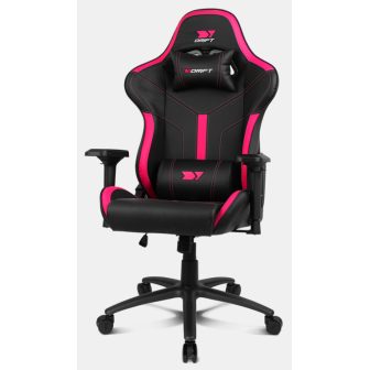 Cadeira de Gaming Drift DR350 Assento Estofado Preto, Rosa (DR350BP)
